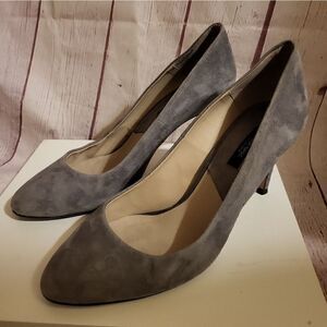 Zara Basic Collection Gray Suede 3.5" Stilleto Heel Pumps sz.10/41